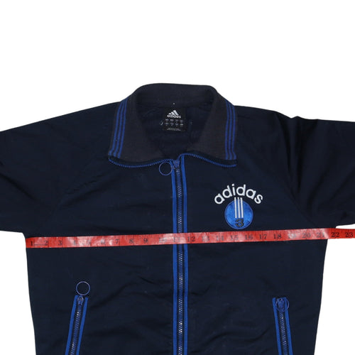 Adidas Men's Blue Full Zip Sweatshirt Size M Embroidered Logo