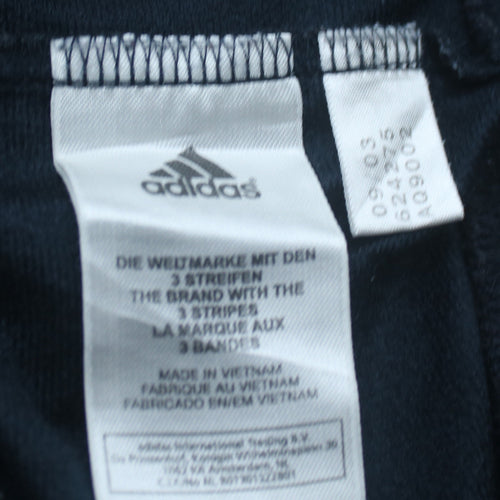 Adidas Men's Blue Full Zip Sweatshirt Size M Embroidered Logo