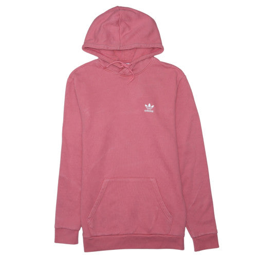 Adidas Womens Pink XS Pullover Hoodie With Logo Detail