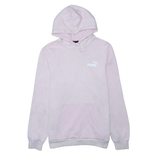 Puma Womens Pink Pullover Hoodie Medium Cotton Blend Casual