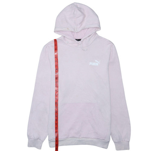 Puma Womens Pink Pullover Hoodie Medium Cotton Blend Casual