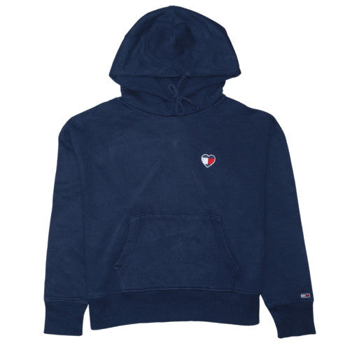Tommy Jeans Men’s Blue Pullover Hoodie M Embroidered Logo