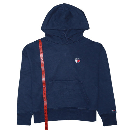 Tommy Jeans Men’s Blue Pullover Hoodie M Embroidered Logo