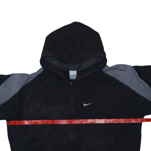 Nike Men's Black Full Zip Hoodie L Regular Fit Sports Fleece