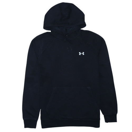 Under Armour Men's Black Pullover Hoodie Size M Relaxed Fit Fleece Sweatshirt