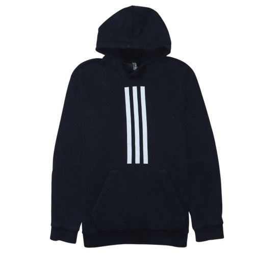 Adidas Men's Black Pullover Hoodie L Sports Graphic Cotton