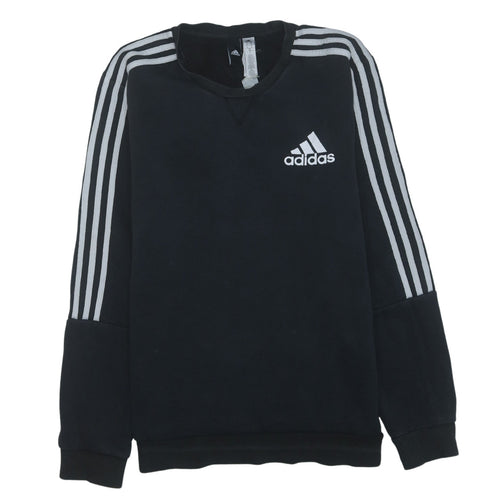 Adidas Men’s Black Sweatshirt M Pullover Crew Neck Logo Sportswear