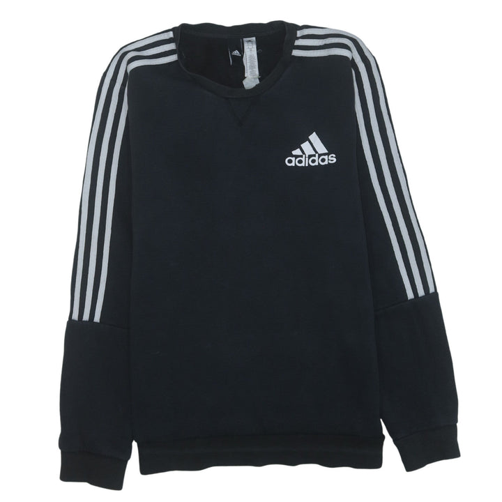 Adidas Men’s Black Sweatshirt M Pullover Crew Neck Logo Sportswear