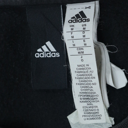 Adidas Men’s Black Sweatshirt M Pullover Crew Neck Logo Sportswear