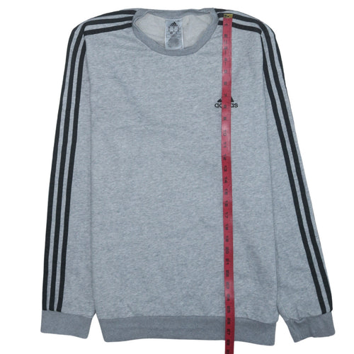 Adidas Men's Grey M Pullover Crew Neck Sweatshirt