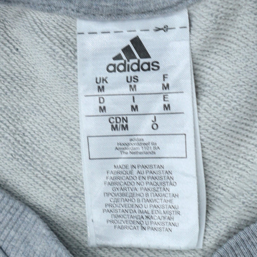 Adidas Men's Grey M Pullover Crew Neck Sweatshirt