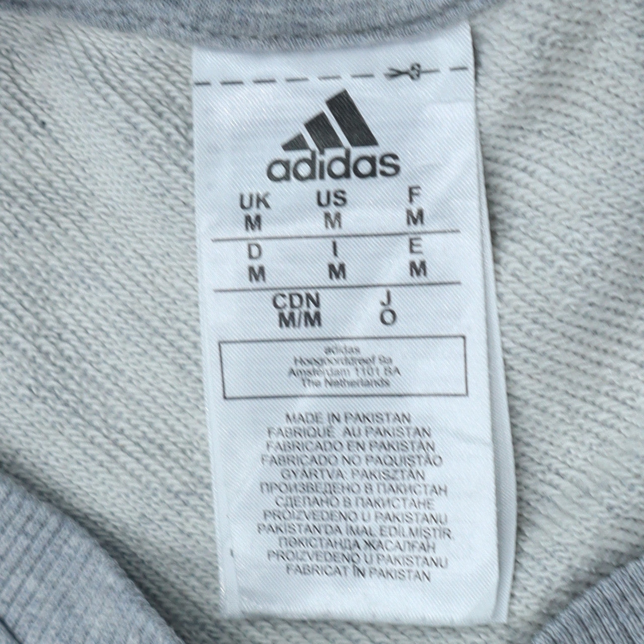 Adidas Men's Grey M Pullover Crew Neck Sweatshirt