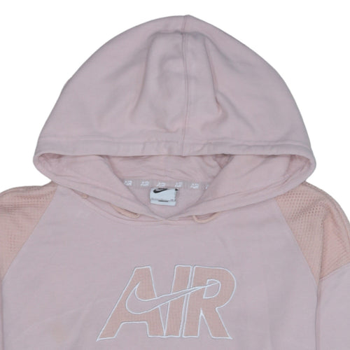 Nike Women’s Pink Pullover Hoodie Small AIR Logo Casual Hooded Sweatshirt