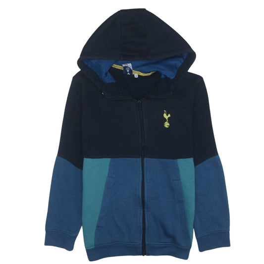 Tottenham Hotspur Boys Blue Full Zip Hoodie Size 13 Colourblock Official Merchandise