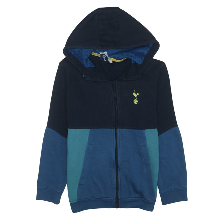 Tottenham Hotspur Boys Blue Full Zip Hoodie Size 13 Colourblock Official Merchandise