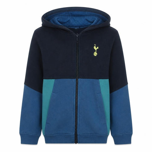 Tottenham Hotspur Boys Blue Full Zip Hoodie Size 13 Colourblock Official Merchandise