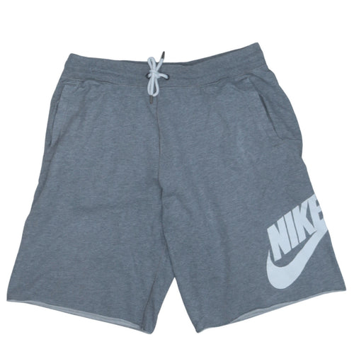 Nike Men's Grey Regular Fit Sweat Shorts Size L with Drawstring Waist