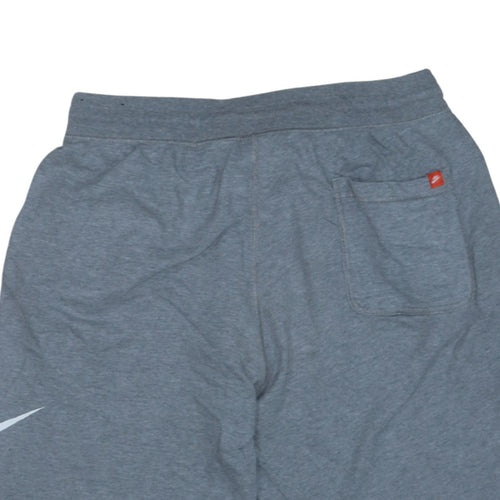 Nike Men's Grey Regular Fit Sweat Shorts Size L with Drawstring Waist