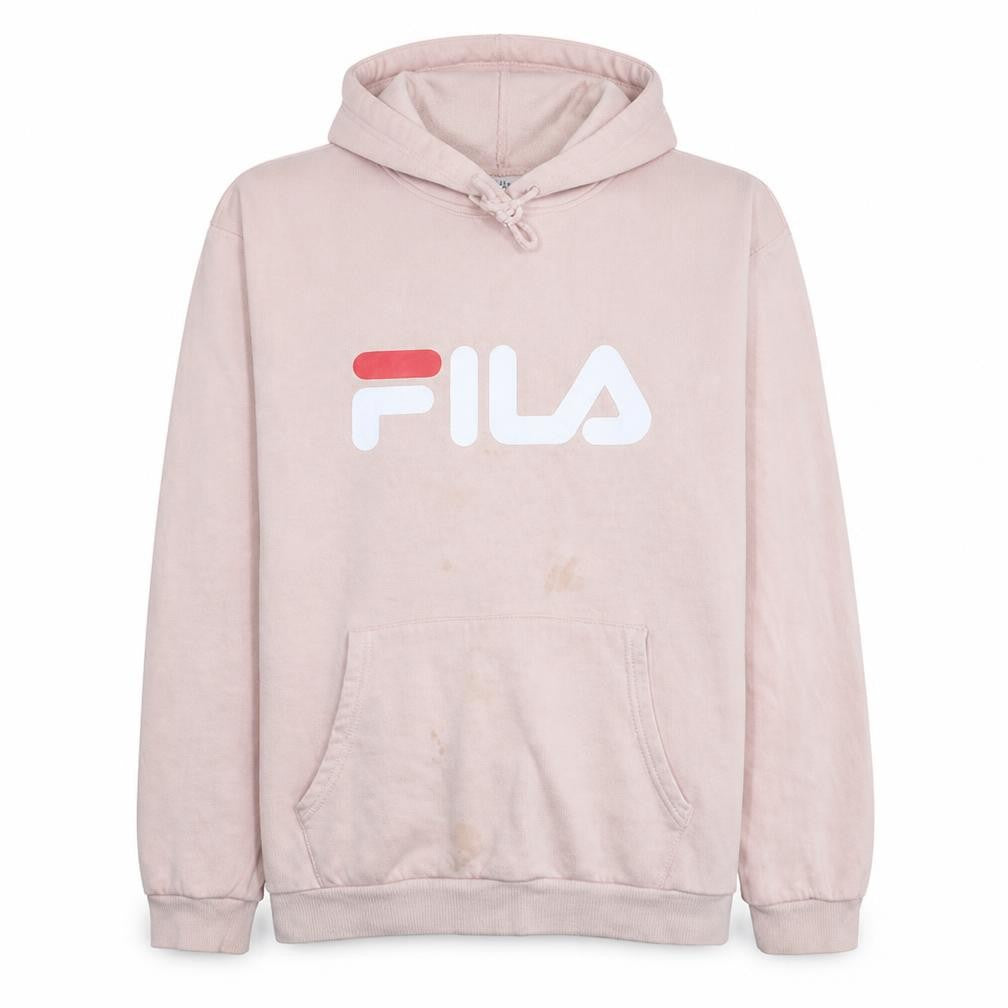 Fila Women's Pink Pullover Hoodie 3XL Cotton Blend Casual Sweatshirt