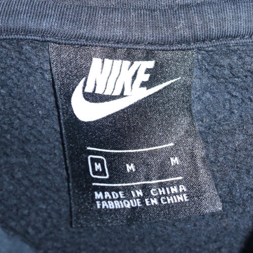 Nike Men's Black Pullover Hoodie Medium Logo Fleece Sweatshirt