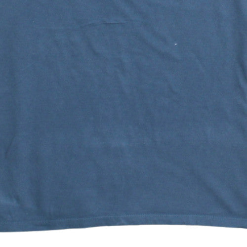 Nike Men's Blue Athletic Fit Logo T-Shirt Size L