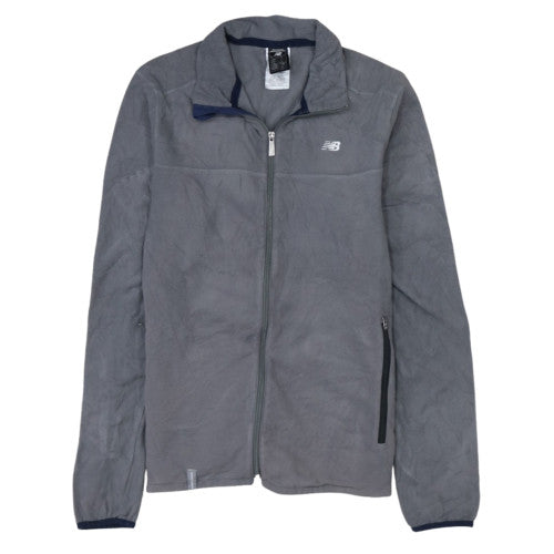 New Balance Men's Grey M Fleece Full Zip Sports Jacket