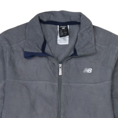 New Balance Men's Grey M Fleece Full Zip Sports Jacket