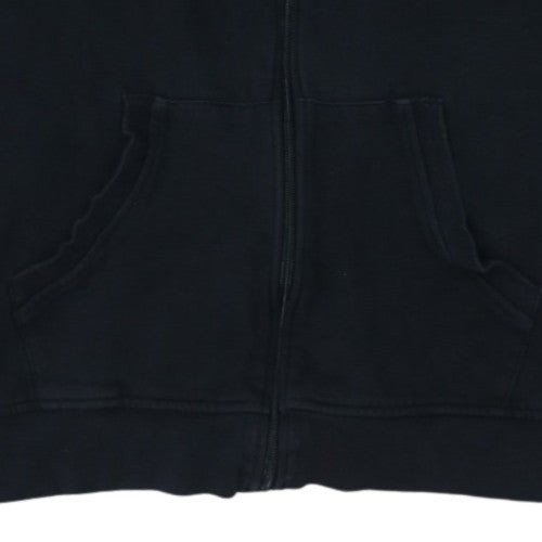 Champion Men's Black Full Zip Hoodie Medium Cotton Blend