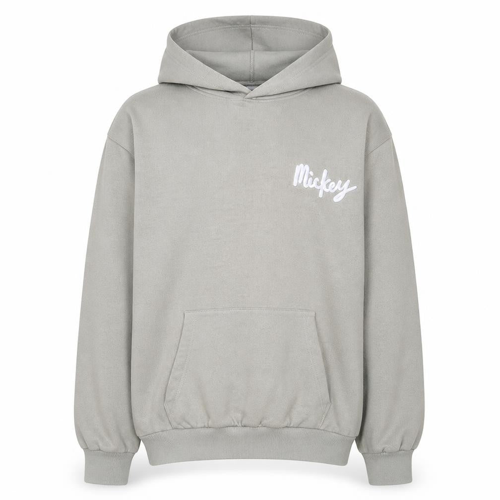 Front view of ASOS Disney Men's Beige Mickey Hoodie, size S, Pullover Fleece