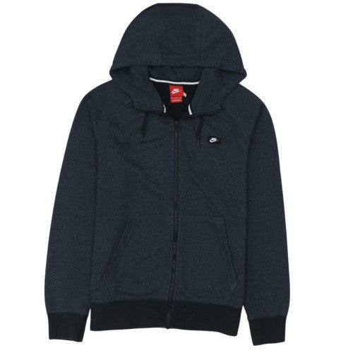 Nike Men's Blue Full Zip Hoodie Size M Fleece Regular Fit