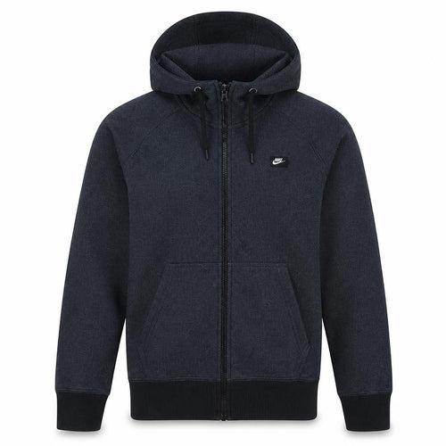 Nike Men's Blue Full Zip Hoodie Size M Fleece Regular Fit