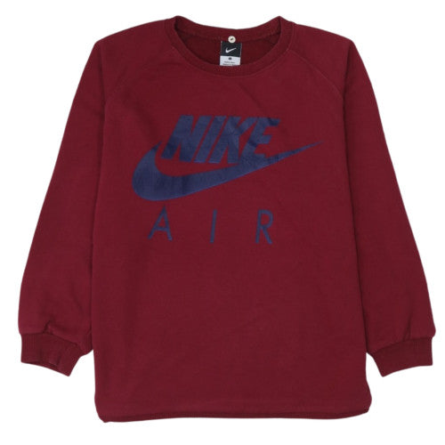Nike Women’s Burgundy Cotton Crew Neck Pullover Sweatshirt L