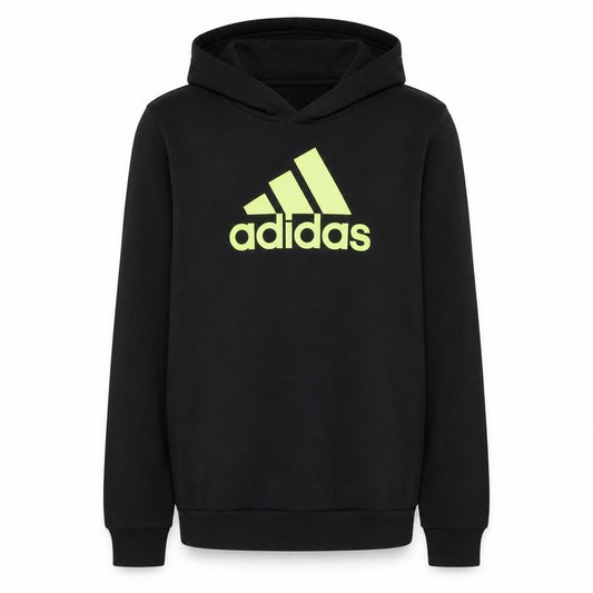 Adidas Boys Black Hooded Pullover Hoodie 15-16 Years Sport Essentials