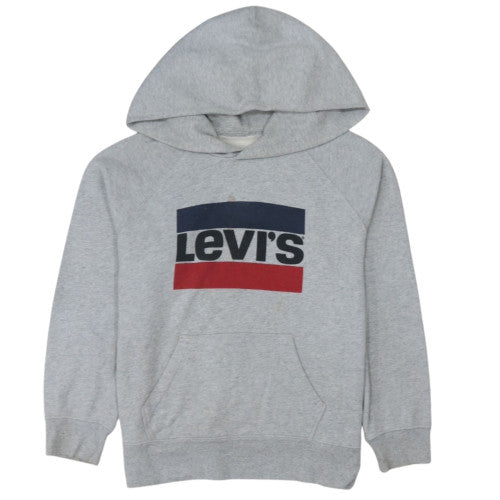 Levi's Womens Grey Logo Hooded Pullover Sweatshirt Size M