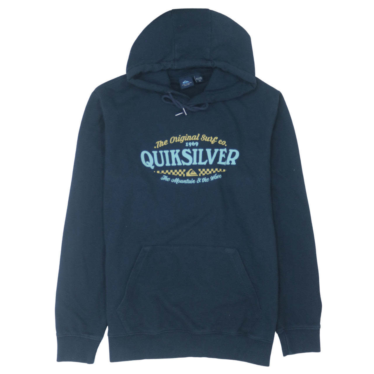 Quiksilver Men's Blue XL Pullover Hoodie Surf Graphic Cotton Blend