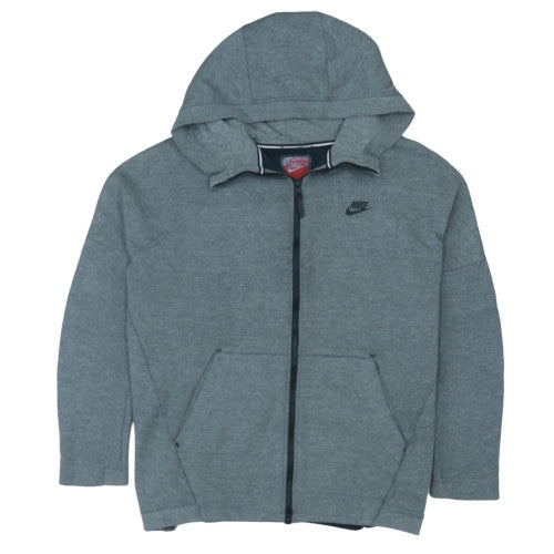 Nike Men’s Grey Full Zip Hoodie L Regular Fit Lightweight