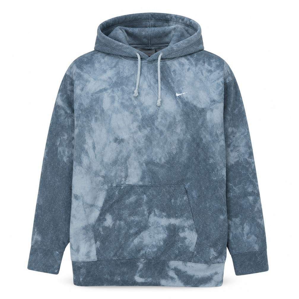 Nike Men's Grey Dri-Fit Pullover Hoodie Size M Tie Dye Sportswear