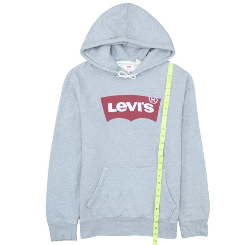 Levi's Men's Grey Logo Pullover Hoodie Size M