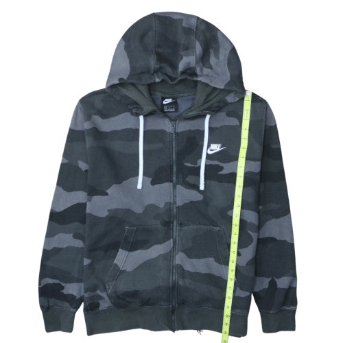 Nike Mens Grey Camo Full Zip Hoodie Size L Regular Fit