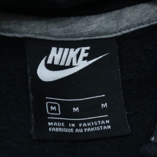 Nike Mens Black Pullover Hoodie M Logo Fleece Sweatshirt