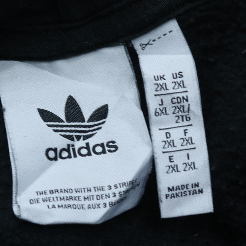 Adidas Mens Black 2XL Pullover Hoodie Fleece Regular Fit