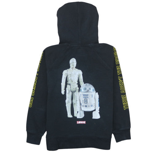 Levi's Men's Black Hoodie M Pullover Graphic Print Movie Logo