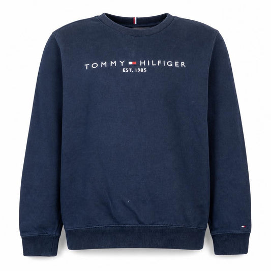 Tommy Hilfiger Boys Navy Sweatshirt Size 176 Classic Crew Neck Pullover