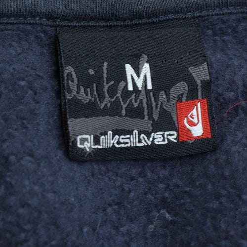 Quiksilver Men’s Blue Full Zip Hoodie M Regular Fit Cotton Blend