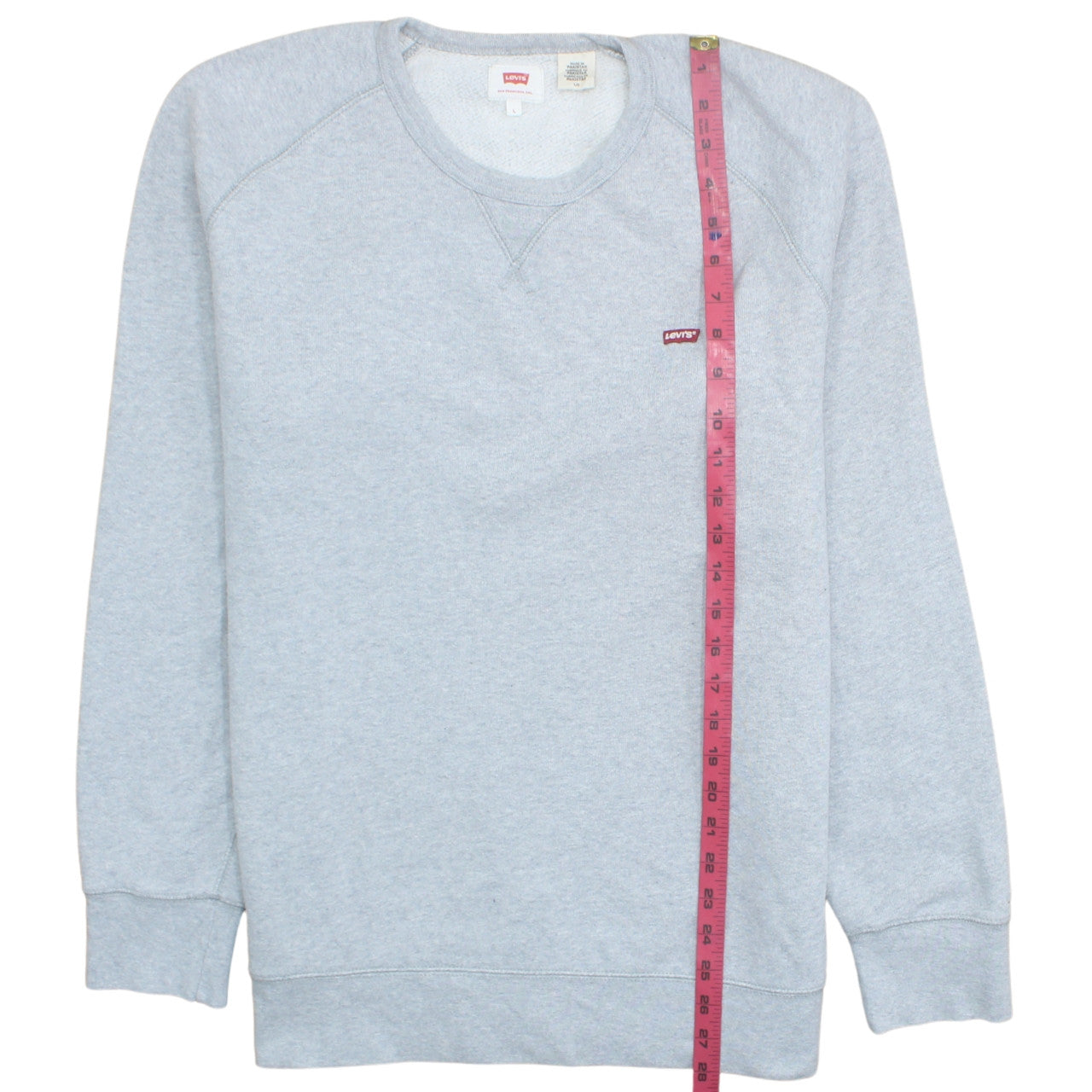 Levi's Men's Grey Crew Neck Pullover Sweatshirt Size L