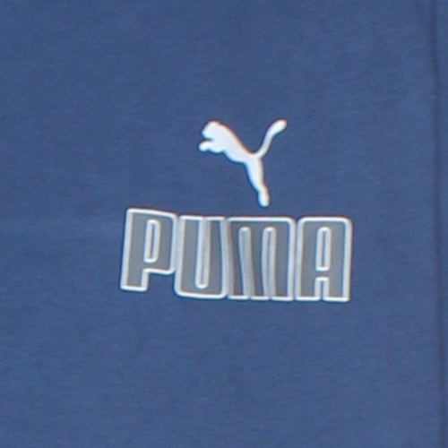 Puma Men's Blue Small Jogger Sweatpants Tapered Fleece Activewear