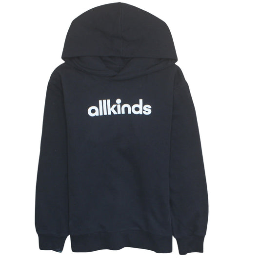 Allkinds Mens Black Medium Pullover Hoodie 100% Cotton Logo Print