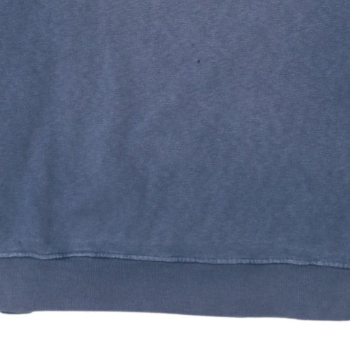 Stone Island Men Blue XL Cotton Crew Neck Logo Sweatshirt