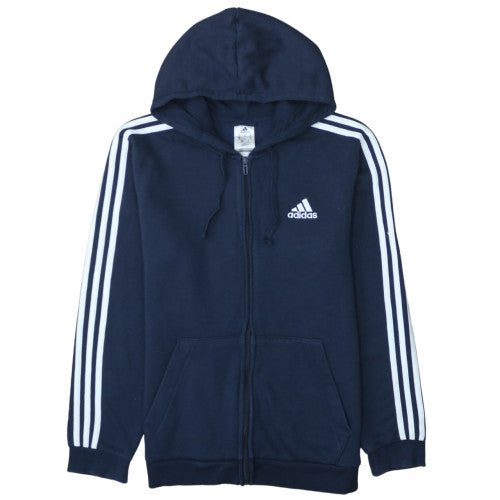 Adidas Mens Blue Full Zip Hoodie M Sports Fleece Regular Fit