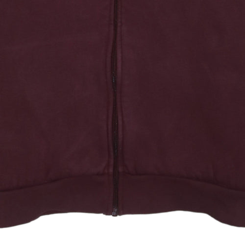 Puma Men's Brown Full Zip Hoodie Size L with Logo Detail